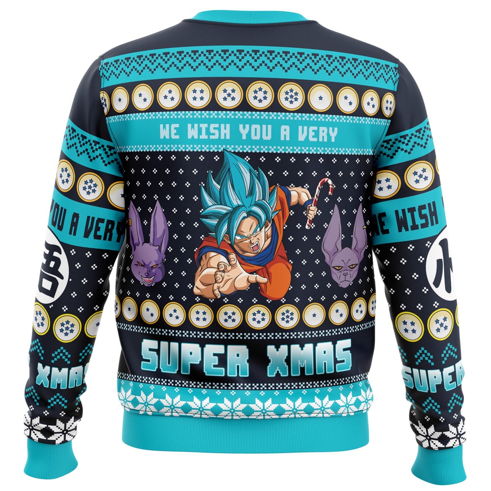 A Very Saiyan Christmas Dragon Ball Z Ugly Christmas Sweater - Image 2