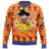 Christmas Goku Dragon Ball Z Ugly Christmas Sweater FRONT mockup - Dragon Ball Daima Store