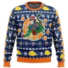 Christmas Kid Goku and Shenron Dragon Ball Z Ugly Christmas Sweater FRONT mockup - Dragon Ball Daima Store