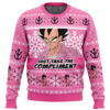 Compliment Vegeta Badman DBZ Ugly Christmas Sweater FRONT mockup - Dragon Ball Daima Store