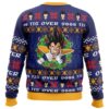 Tis Over 9000 DBZ PC Ugly Christmas Sweater back mockup - Dragon Ball Daima Store