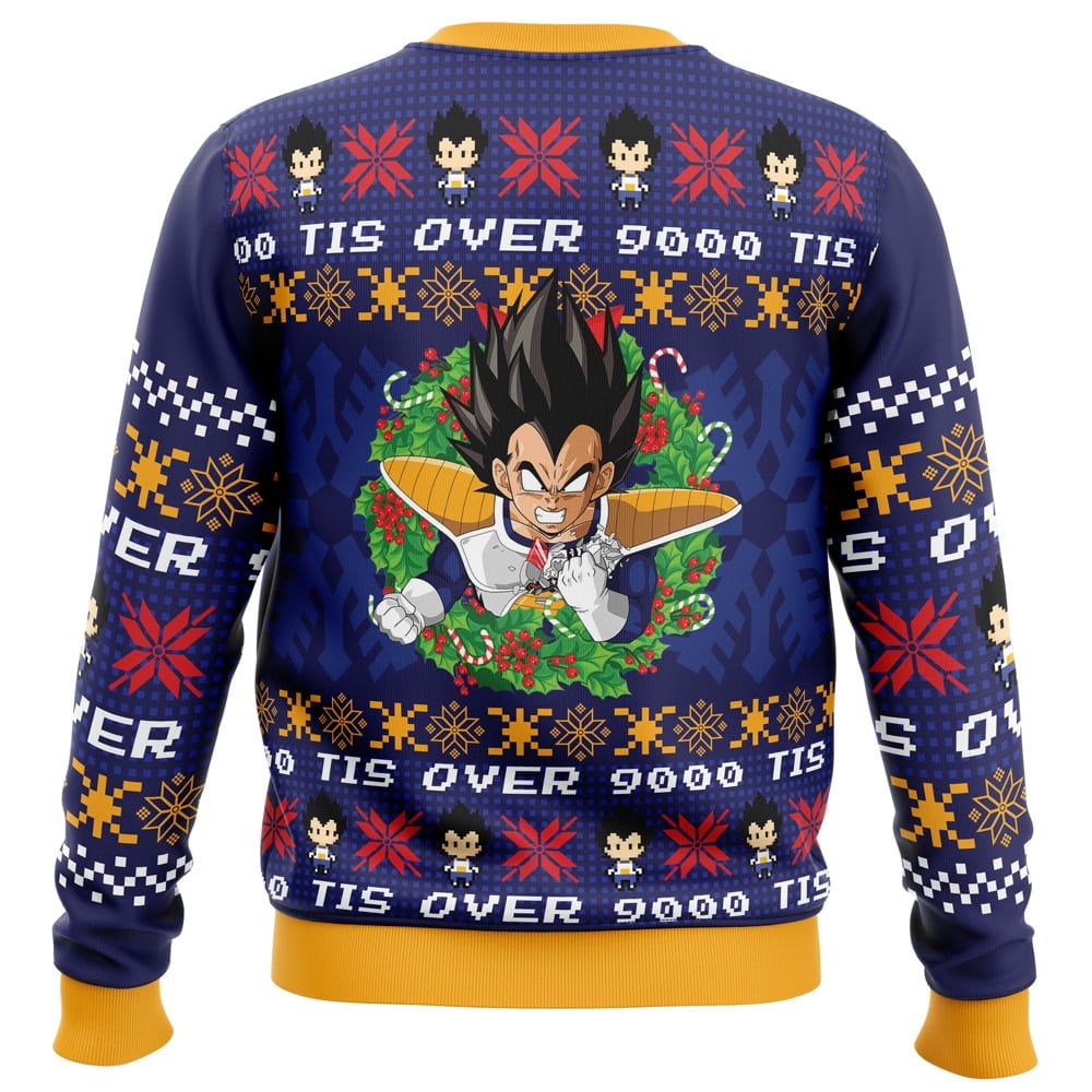Tis Over 9000 Dragon Ball Z Ugly Christmas Sweater - Image 2
